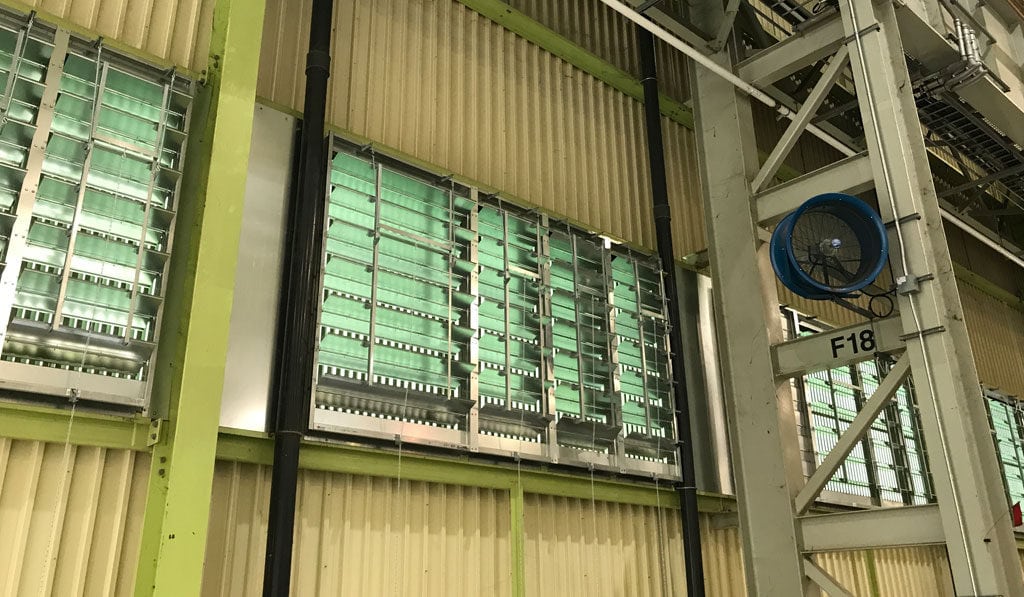 industrial wall louver