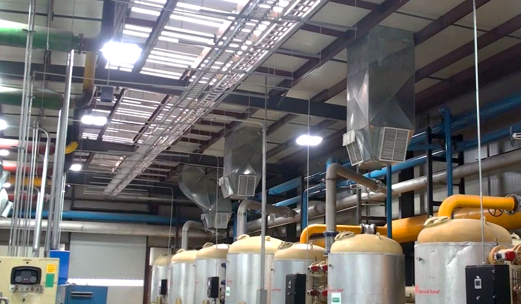 very large moffittvent natural ventilator for the glass industry